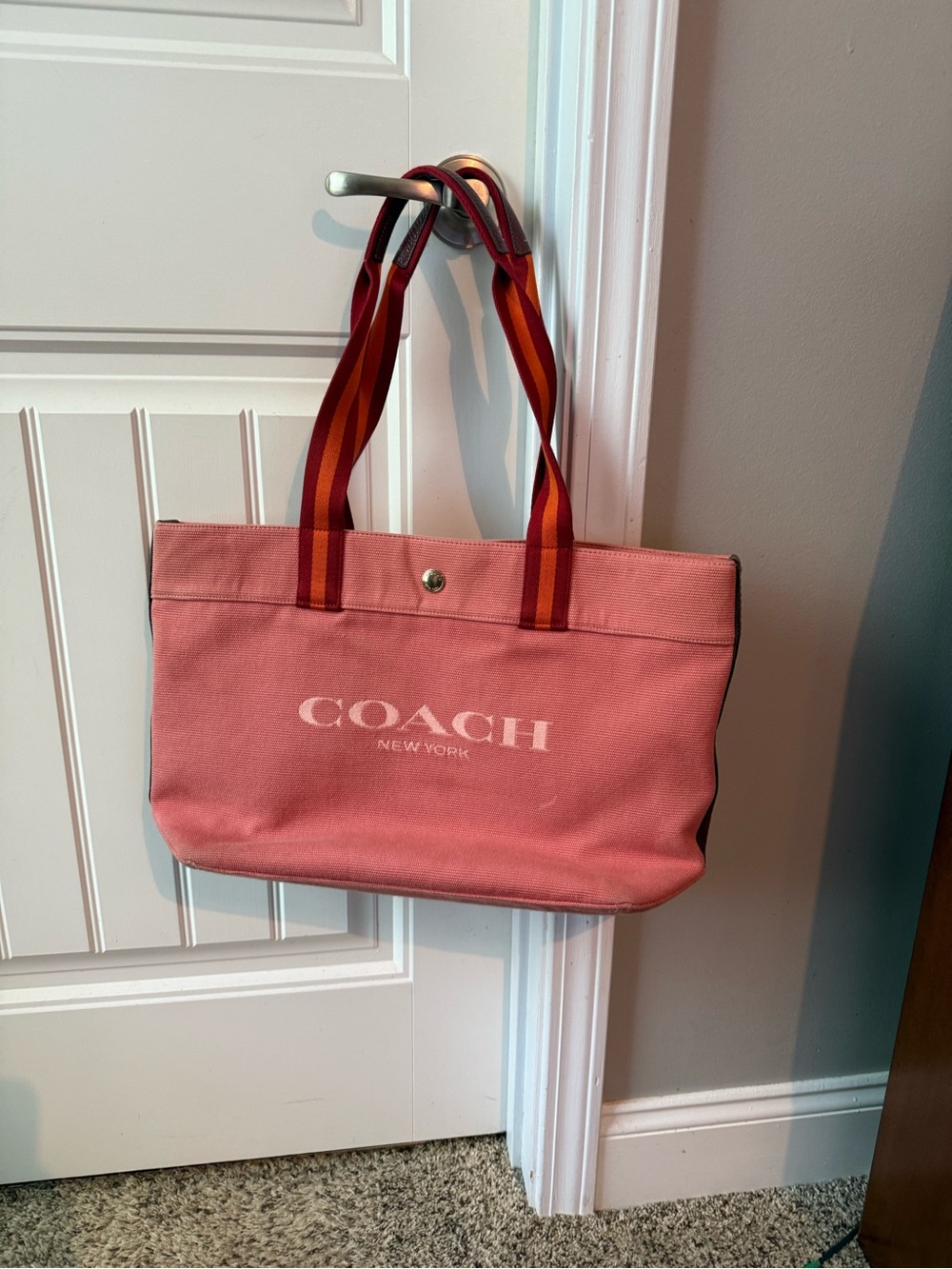 Vintage Coach Canvas Tote